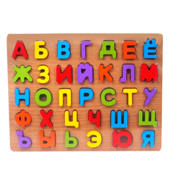 картинка Русский алфавит 2745-12-Рус средний деревянный сортер 22х2х29,5 см от магазина МОЛТИ