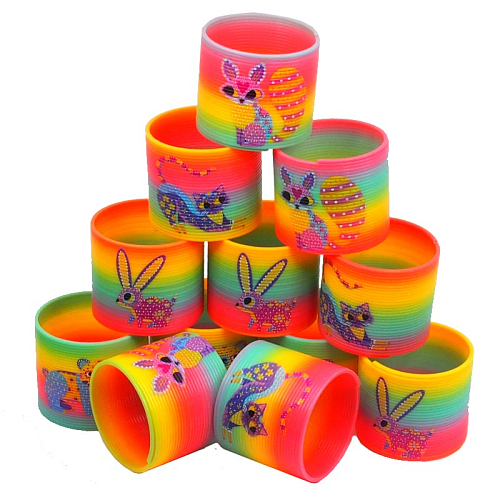 Радуга-пружинка 929-5 (12) круглая с животными 6,5х6,5х6,5см пластик