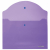 картинка Папка-конверт с кнопкой ЮНЛАНДИЯ, А4, до 100 листов, прозрачная, фиолетовая, 0,18 мм, 228669 от магазина МОЛТИ