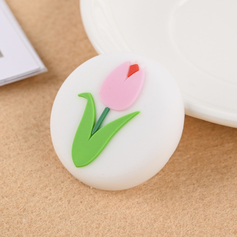 картинка Стопер 250822-18 детский Тюльпан декоративный клеющий 4х4 см. от магазина МОЛТИ