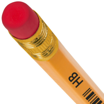 картинка Карандаш чернографитный с ластиком STAFF "EVERYDAY" BLP-YLW, 1 шт., НВ, пластиковый, корпус жёлтый, 181940 от магазина МОЛТИ