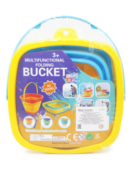 картинка Игрушка YR43315-ж  пластиковая "Ведро складное квадратное 2л" желтое от магазина МОЛТИ