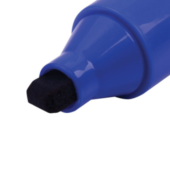 картинка Маркер перманентный BRAUBERG "JUMBO", СИНИЙ, ШИРОКАЯ ЛИНИЯ ПИСЬМА, скошенный 3-10мм, 151225 от магазина МОЛТИ