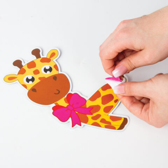 картинка Набор для творчества "Аппликация из фетра", "Жираф", основа 20х15 см, ЮНЛАНДИЯ, 662385 от магазина МОЛТИ