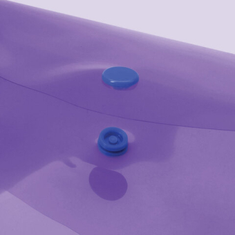 картинка Папка-конверт с кнопкой ЮНЛАНДИЯ, А4, до 100 листов, прозрачная, фиолетовая, 0,18 мм, 228669 от магазина МОЛТИ