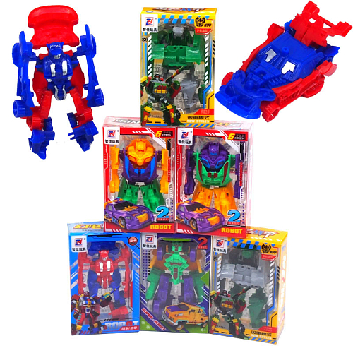 Роботы-трансформер ZJ899-121 (ПЛ16) 10х4х6,5(8,5х3,2х5,5) см в и/у пластик