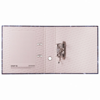 картинка Папка-регистратор STAFF "Basic" БЮДЖЕТ с мраморным покрытием, 70 мм, без уголка, синяя, 229618 от магазина МОЛТИ