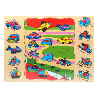 картинка Игрушка 2745-15/ZKB деревянная развивающие пазлы для изучения профессий (8+12 д) в и/у 22х0,8х30см от магазина МОЛТИ