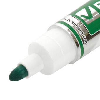 картинка Маркер стираемый для белой доски ЗЕЛЕНЫЙ, BRAUBERG "Neo", 5 мм, с клипом, 150490 от магазина МОЛТИ