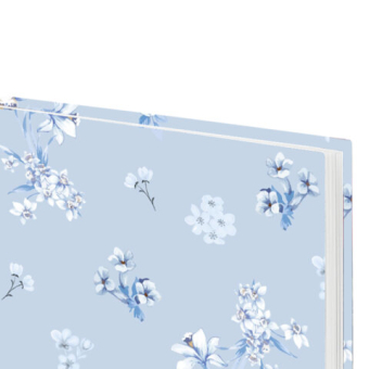 картинка Ежедневник датированный 2026 145х215 мм, А5, STAFF, ламинированная обложка, "Blue Flowers", 117316 от магазина МОЛТИ