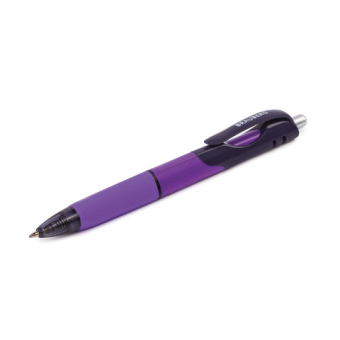 картинка Ручка шариковая автоматическая с грипом BRAUBERG "Supreme", СИНЯЯ, корпус ассорти, узел 0,7 мм, линия письма 0,35 мм, 141545 от магазина МОЛТИ