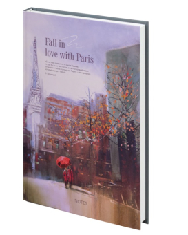 картинка Ежедневник недатированный А5 (145х215 мм), ламин.обложка, 128 л., STAFF, "Love in Paris", 113531 от магазина МОЛТИ