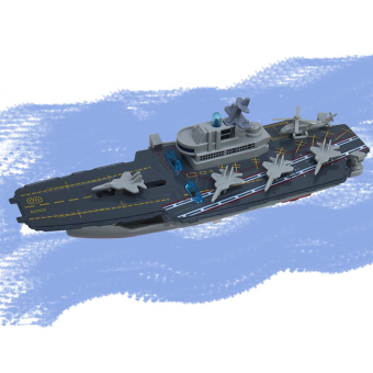 картинка Модель АК-195/EY015-6Д (6) Авионосца пластик+свет+свет 6,5х20,5х8см инерционный от магазина МОЛТИ