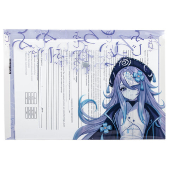 картинка Папка-конверт с кнопкой ERICH KRAUSE "Manga Girls", А4, до 120 л., ассорти, 0,18 мм, 61156 от магазина МОЛТИ