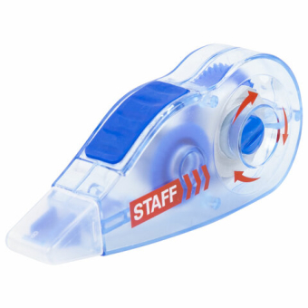 картинка Корректирующая лента STAFF PROFIT, 5 мм х 6 м, механизм перемотки, корпус голубой, блистер, европодвес, 271254 от магазина МОЛТИ