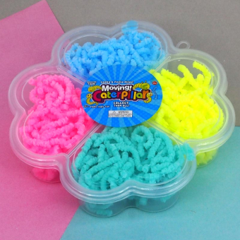 картинка Антистресс  2080-12 "Живые Червячки" набор 4 цвета липнут ползуют в коробке 4х13х13см от магазина МОЛТИ