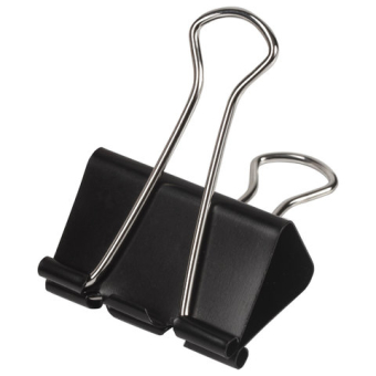 картинка Зажимы для бумаг STAFF" EVERYDAY", КОМПЛЕКТ 12 шт., 41 мм, 200 листов, черные, картонная коробка, 224609 от магазина МОЛТИ