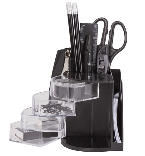 Канцелярский набор  "Веер", 11 предметов, в форме веера, невращающаяся конструкция, 205594