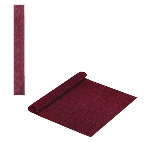 Рулон бумага ГОФРА 50см*2,5м бордовый222224