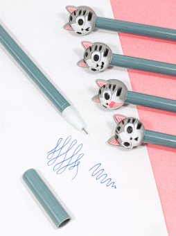 картинка Ручка гелевая А030 полосатый кот 21462-13 от магазина МОЛТИ