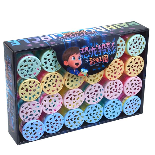 Радуга-пружинка 929-1 (24) Кругла со светом и проекторои 4,8х4х4см пластик