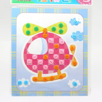 картинка Наклейка-аппликация SP-N-36 с пуговицами Вертолет 20*27 от магазина МОЛТИ