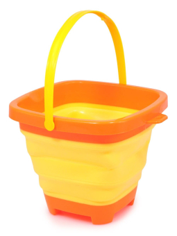 картинка Игрушка YR43315-о  пластиковая "Ведро складное квадратное 2л" оранжевое от магазина МОЛТИ