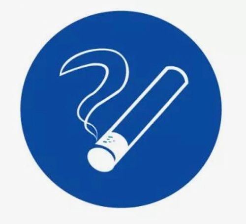 Знак курить здесь D20см самоклейка