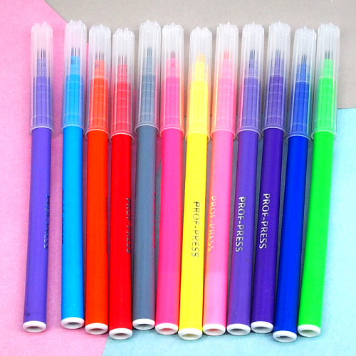 Фломастеры 12 шт Проф-Пресс микс 20425