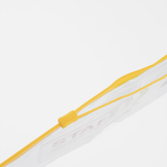 картинка Папка-конверт на молнии МАЛОГО ФОРМАТА (255х130 мм), карман для визиток, прозрачная, 0,12 мм, STAFF, 229549 от магазина МОЛТИ