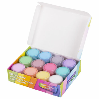 картинка Краски акриловые ПАСТЕЛЬНЫЕ для рисования и творчества 12 цветов по 20 мл BRAUBERG HOBBY, 192440 от магазина МОЛТИ