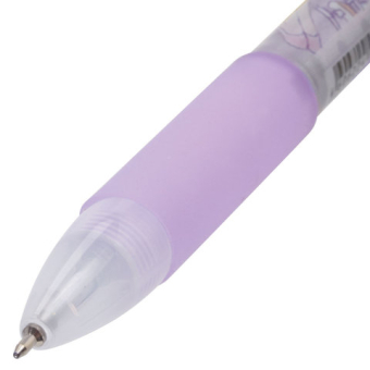 картинка Ручка шариковая автоматическая с грипом BRAUBERG "First Love", СИНЯЯ, подвеска, корпус ассорти, узел 0,5 мм, линия письма 0,3 мм, 141285 от магазина МОЛТИ