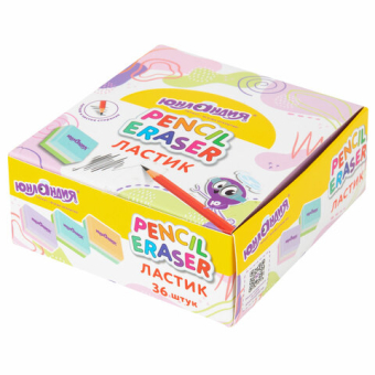 картинка Ластик ЮНЛАНДИЯ "Square", 30х24х13 мм, прямоугольный, пастельные цвета ассорти, 272673 от магазина МОЛТИ