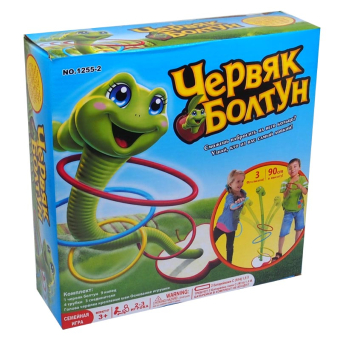 картинка Игра АК-24/1255-2 Червяк болтун 90 см 3+ в коробке 26,5х8х26,5см от магазина МОЛТИ