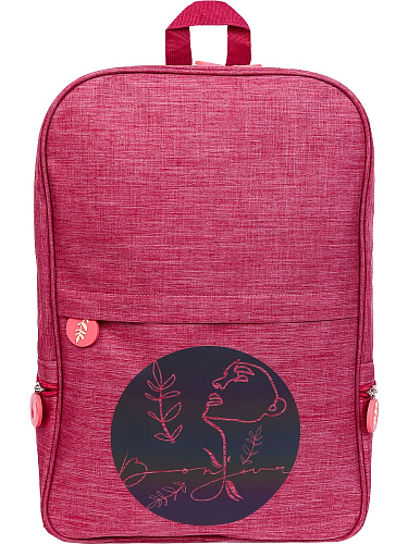 Рюкзак МИНИМАЛИЗМ (РЦ-0847) светоотражающий принт, джинсовая ткань, 42х28,5х12,5