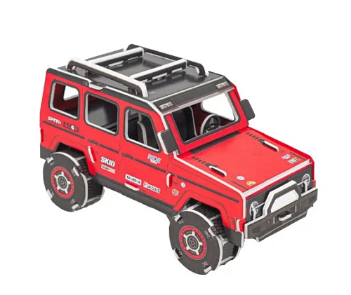 Пазл 3D А5 LX-231 Джип красный 21,5х1х14,5см (15х13х9)см 24РС 