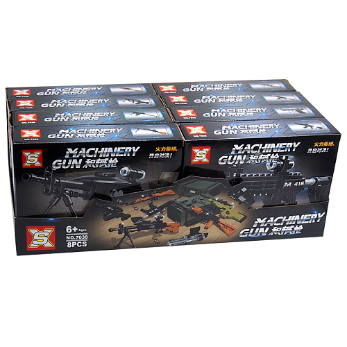 Конструктор АК-171/7038/QBZ-95 (8) Оружие 6+ от 100РС пластик 14х4,5х18,5см (от 8х19)см