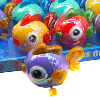 картинка Игрушка заводная 1937-14/HY-625 (16) Рыба перламутровая 7,5х9,5х7,5см от магазина МОЛТИ