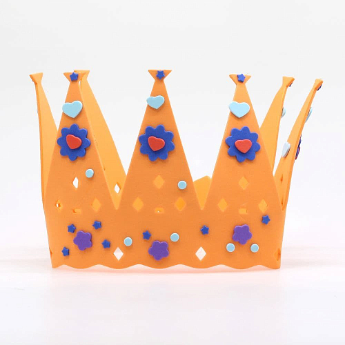 Набор для творчества QC 01 №7 "Собери корону " Оранжевая цветы 17*27