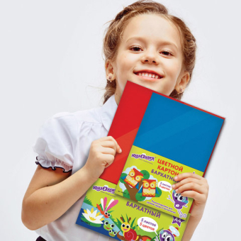 картинка Картон цветной А4 БАРХАТНЫЙ, 5 листов 5 цветов, 180 г/м2, ЮНЛАНДИЯ, "ЮНЛАНДИК НА ОЗЕРЕ", 128975 от магазина МОЛТИ