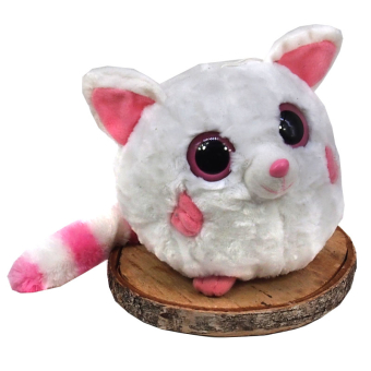 картинка Мягкая игрушка 4233-7 Животное белое с большими глазами 17х11х15см от магазина МОЛТИ