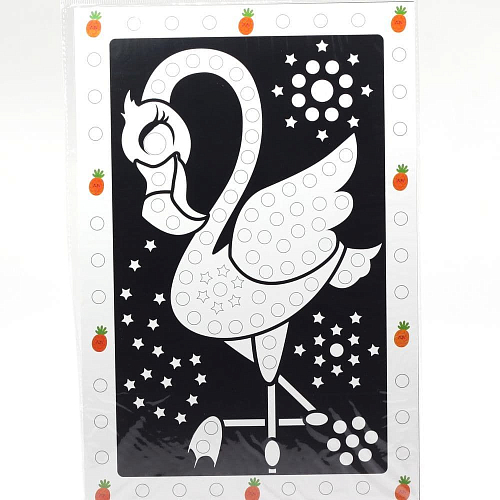 Раскраска-аппликация TF F наклейками  2 шт. Фламинго  21*30
