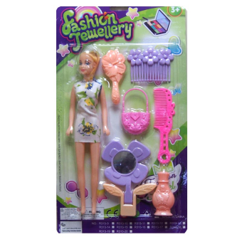 картинка Набор 2855-6/313 Кукла с аксессуарами в блистаре 37х3х21см от магазина МОЛТИ