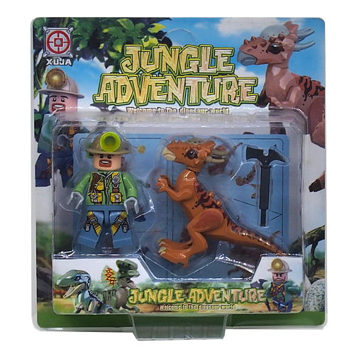 Конструктор 19-13 Приключение с динозавром в блистаре