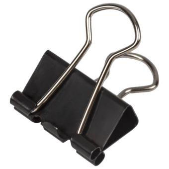 картинка Зажимы для бумаг STAFF "EVERYDAY", КОМПЛЕКТ 12 шт., 19 мм, на 60 листов, черные, картонная коробка, 224606 от магазина МОЛТИ