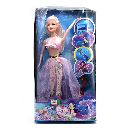 Кукла Д30059  32*17*6 см Русалка, с аксесс. арт.2805B/C/D