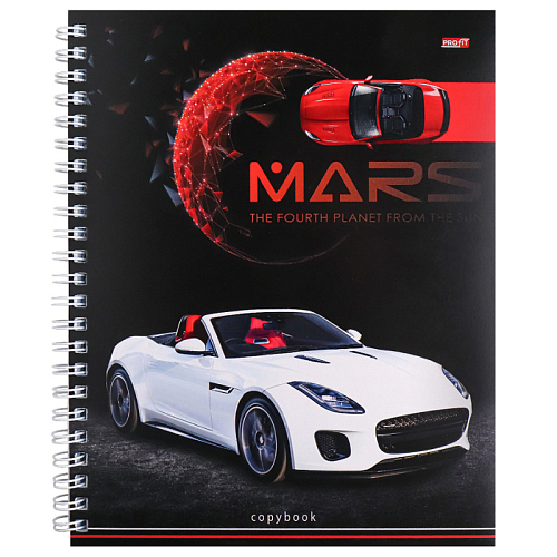 TМ"Profit"Тетрадь КЛЕТКА 80л. МАРСИАНСКИЕ МАШИНЫ (80-5888) на гребне, цвет.мелов.обложка