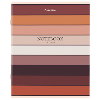 картинка Тетрадь А5 48 л. BRAUBERG скоба, линия, обложка картон, "LINE" (микс в спайке), 404384 от магазина МОЛТИ