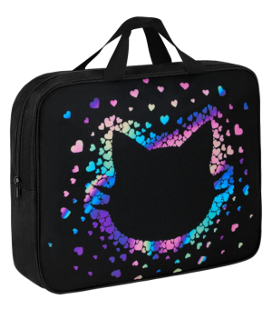 картинка Папка на молнии с ручками BRAUBERG А4, 1 отделение, полиэстер, 80 мм, "Pretty face", 273307 от магазина МОЛТИ