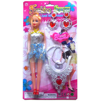 картинка Набор 2855-7/XJL-881 Кукла с бижутерией в блистаре 34,5х2х18см от магазина МОЛТИ